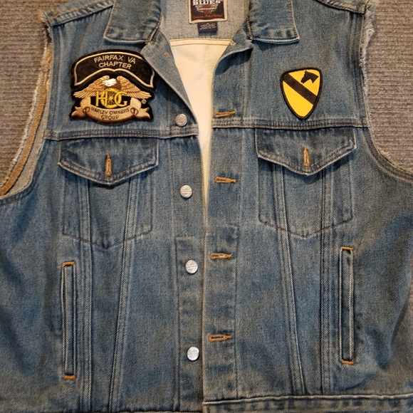 Harley davison jean jacket - Picture 1 of 3